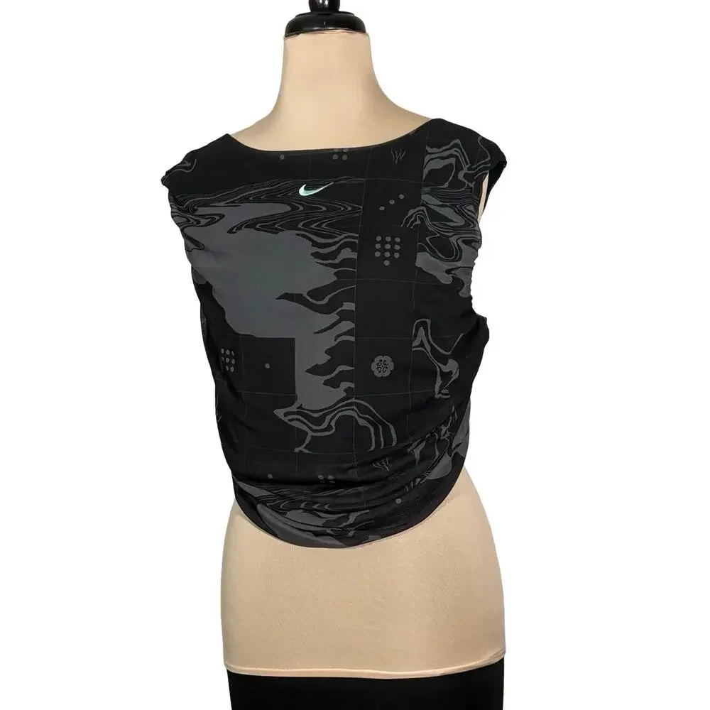 Nike Serena Williams Design Crew Mesh Crop Tank Women’s XXL Tie Back